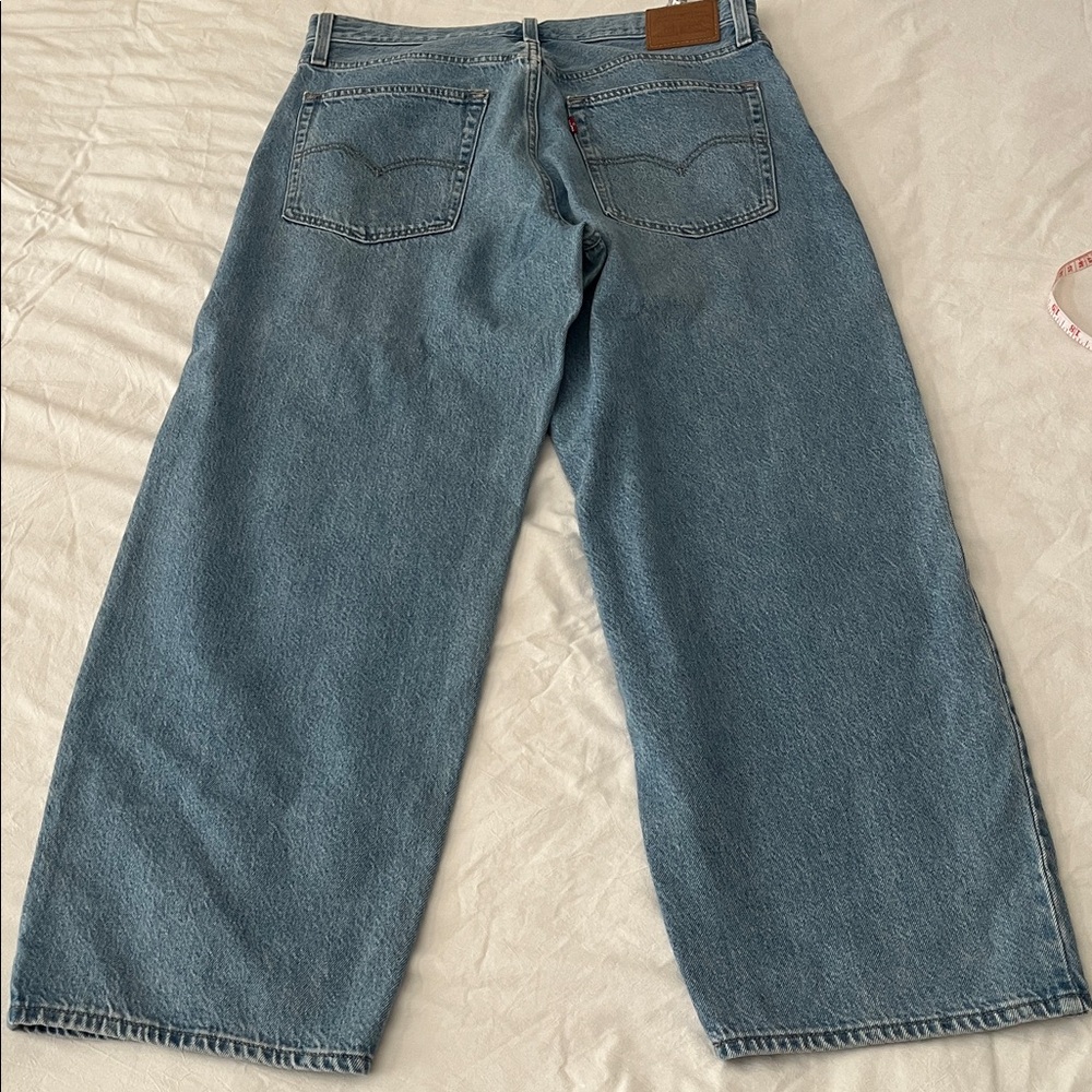 Levi's Baggy Dad Wide Leg Relaxed Fit Distressed Denim Jeans sz 30 - Picture 7 of 8